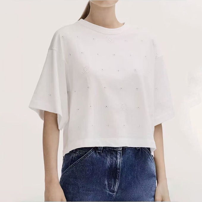 9A+ quality chanel eyelet t-shirt